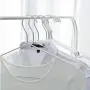 KID2 Light Weight Aluminum Clothes Hangers with Notches Durable Heavy Duty Metal Hangers with Bar Non Slip Anti-Rust Hangers Ideal for Suits Garments Sweater Shirts,5 Pack,16.3in (5, Thickness 4mm)