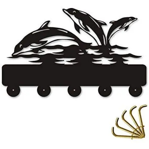 XIAMUXI Cute Dolphin Silhouette Wooden Hanger Unique Gift Clothes Hat Key Hook/Coat Rack/Wall Hook Home Decoration Wall Stickers Kitchen Bathroom Towel Hook,Black XIAMUXI Cute Dolphin Silhouette Wooden Hanger Unique Gift Clothes Hat Key Hook/Coat Rack/Wall Hook Home Decoration Wall Stickers Kitchen Bathroom Towel Hook,Black