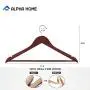 ALPHA HOME Suit Hangers Wooden Hangers for Gentleman - 20 Pack, Matte Brown