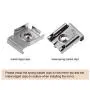 Shappy 2 Sets (8 Pieces) Spring Loaded Mirror Hanger Clips Set Unframed Mirror Mount Clips with Rawl Plugs and Screws