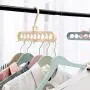 Daxin 5pcs/Set Magic Clothes Hanger Organizer,Closet Space Saving Plastic Multi Functional Wardrobe Rotate,Anti-Skid Storage Coat Hangers