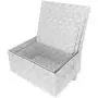 Sorbus Storage Boxes Woven Basket Bin Container Tote Cube Organizer Set Stackable Storage Basket Woven Strap Shelf Organizer Built-in Carry Handles (Woven Lid Baskets - White)