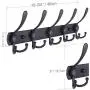 WEBI Coat Rack Wall Mounted,5 Tri Hooks for Hanging,Coat Hook,Hook Rack,Hook Rail,Coat Hanger Wall Mount for Coats,Hats,Towel,Black,2 Packs WEBI Coat Rack Wall Mounted,5 Tri Hooks for Hanging,Coat Hook,Hook Rack,Hook Rail,Coat Hanger Wall Mount for Coats,Hats,Towel,Black,2 Packs