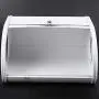 Moligh doll European Roll Top Small Metal Flip-Baked Bread Boxes Desktop Finishing Snack Dust-Proof Storage Boxes Bread Bin Kitchen Food Holder