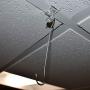 Clear Plastic Drop Ceiling Hooks with Hinge - One Piece Grid Ceiling Hangers - 10 Pack