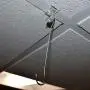 Clear Plastic Drop Ceiling Hooks with Hinge - One Piece Grid Ceiling Hangers - 10 Pack