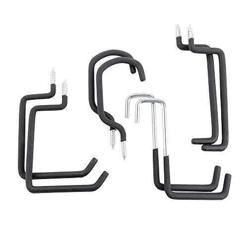 Home Master Hardware Heavy Duty Garage Storage Hanger Screw Utility Hooks Wall Mounted Organizer Bike Ladder Hanger Holder Hooks 8 Pack