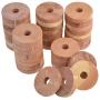 40pcs Aromatic Cedar Blocks Natural Cedar Rings, Red Cedar Wood Rings Cedar Hanger Rings Closet Cedar Blocks Red Hanging Cedar Drawer Block for Hangers Clothes Storage Closets Drawers Moth Protection