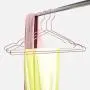 Riverlily Iron Wire Non-Slip Anti-Rust Coat Hanger Rose Gold Clothes Garment Trouser Dress Clothes-Rack 42x21cm