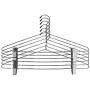 Pillowtex Deluxe Chrome Metal Suit Closet Clothes Hangers w/Clips - Set of 10