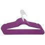 Eduton Black/Purple Velvet Non-Slip Thin Clothes Clothing Hangers Space Saving Closet Storage Helper Household (Black)