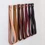 Large Leather Wall Hook, minimal wall hanging strap towel hook rack wall leather loop strap for scarf hook storage hanger towel holder coat hooks decorative