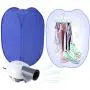 Greensen Portable Clothes Dryer, Mini Folding Ventless Electric Air Clothes Dryer Bag Fast Drying Machine with Heater 110V (Hangers & Brackets Included)- Blue Greensen Portable Clothes Dryer, Mini Folding Ventless Electric Air Clothes Dryer Bag Fast Drying Machine with Heater 110V (Hangers & Brackets Included)- Blue