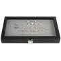 JackCubeDesign Jewelry Ring Display Organizer Storage Boxes Case Tray Holder with 72 Slot Ring Display(Black, Inside Gray Velvet, 14.7 x 8.3 x 1.97 inches)-:MK248C