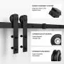 SMARTSTANDARD 6ft Heavy Duty Sturdy Sliding Barn Door Hardware Kit -Smoothly and Quietly -Easy to Install -Includes Step-by-Step Installation Instruction Fit 36" Wide Door Panel (I Shape Hanger)