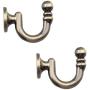 Jili Online 2 Pieces Metal Curtain Tieback Hooks Wall Door Clothes Hats Hangers - Bronze, 38x30x16mm