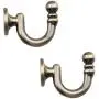 Jili Online 2 Pieces Metal Curtain Tieback Hooks Wall Door Clothes Hats Hangers - Bronze, 38x30x16mm