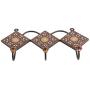 Indianshelf Handmade 1 Artistic Vintage Brown Ceramic Wheel Wall Hooks Tile Hanger/Key Hooks for Clothes