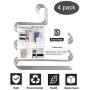 BKOYJ Pants Hangers S-Shape Trousers Hangers Stainless Steel Clothes Hangers Closet Space Saving for Pants Jeans Scarf Hanging Silver (4 Pack)