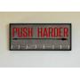 Race Medal Holder/Running Medal Hanger PUSH HARDER- Wood Wall Mounted Medal Organizer. CUSTOMIZATION Available