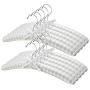 GLCON Padded Hangers for Women Clothing Satin Padded Clothes Hangers for Sweaters Coat Suit Bridal Wedding Dress - No Bump Fancy Canvas Floral Pastel Hangers (Pack of 10)