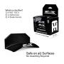 HAT-TAC - Stick Anywhere Hat Hanger (4-Pack) Curved Multi-Purpose Baseball Cap Rack Headphone Wall Mount Adhesive (Brushed Metal)