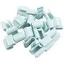 PSCCO 20Pcs White Plastic Hook Supermarket Shelf Big S-Hook Custom for Connecting Wire Shelving White Hook Cardboard Flat Hook