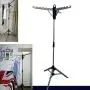 Gallity Garment & Drying Rack, Durable Foldable Clothes Drying Rack, Portable Laundry Airer Rail Tripod Hanger Stand with 3 Arms Standing Garment Racks Indoor Outdoor Up to 36 Hangers