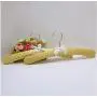 Gold Satin Padded Clothes Hanger with Gold Hook, Dots Stripe Style Hanger Rack for Top Shirt Blouse Dress (10 pcs Random Color) Gold Satin Padded Clothes Hanger with Gold Hook, Dots Stripe Style Hanger Rack for Top Shirt Blouse Dress (10 pcs Random Color)