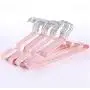 10pcs 40cm Adult Plastic Hanger Non-Slip Metal Hangers for Clothes Rack Color Random