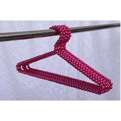 Pearl Hangers 39cm Adult Rose red Clothes Hanger Seamless Laundry Plastic Hanger with Pearl 5pcs