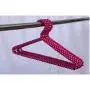 Pearl Hangers 39cm Adult Rose red Clothes Hanger Seamless Laundry Plastic Hanger with Pearl 5pcs