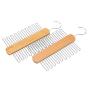 Tenflyer Wood Tie Hangers Multifunctional Anti-Slip Clothes Hanger for Ties Belts Scarf