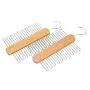 Tenflyer Wood Tie Hangers Multifunctional Anti-Slip Clothes Hanger for Ties Belts Scarf