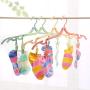 WofuL 8pcs Portable Folding Clothes Hangers with Detachable Socks Skirts Trousers Clips,Travel Camping Coat Hangers Racks