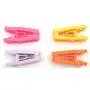 Kentop 10Pcs Flocking Non-Slip Hangers Hanging Special Clips Windproof Plastic Clothes Pins Pants Socks Hanger Clips Folder Socks Accessories-Silver