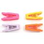 Kentop 10Pcs Flocking Non-Slip Hangers Hanging Special Clips Windproof Plastic Clothes Pins Pants Socks Hanger Clips Folder Socks Accessories-Gold