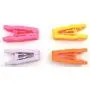 Kentop 10Pcs Flocking Non-Slip Hangers Hanging Special Clips Windproof Plastic Clothes Pins Pants Socks Hanger Clips Folder Socks Accessories-Gold