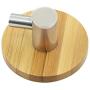 Utility Hook, Windspeed Stainless Steel Clothes Tower Hanger Holder Hood With Wooden Wall Mount For 6 Packs (Style 1)