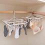 Laundry Hanger Clothes Drying Rack- BCDshop Roller Hangers with 24 Clips for Drying Socks,Towels, Diapers, Bras, Baby Clothes, Gloves,Underwear (White)