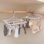 Laundry Hanger Clothes Drying Rack- BCDshop Roller Hangers with 24 Clips for Drying Socks,Towels, Diapers, Bras, Baby Clothes, Gloves,Underwear (White) Laundry Hanger Clothes Drying Rack- BCDshop Roller Hangers with 24 Clips for Drying Socks,Towels, Diapers, Bras, Baby Clothes, Gloves,Underwear (White)