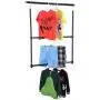 Oceanstar 2-Tier Portable Adjustable Closet Hanger Rod, Black