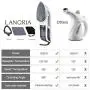 LANGRIA 2 in 1 Garment Steamer 1300W Powerful Handheld Clothes Wrinkle Remover with Detachable Water Tank, Horizontal & Vertical Ironing, 40s Fast Heat-up, Portable for Home and Travel Use, White