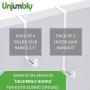 Over The Door Hook Fitting Two Sized Doors, from Unjumbly - 4 Pack - Sturdy Metal Reversible Over Door Hooks (White)