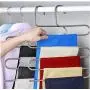 5 Layers S Shape Multifunctional Clothes Hangers 5pcs Pants Storage Hangers Cloth Rack Multilayer Storage Cloth Hanger