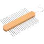 Inveroo Wood Tie Hangers for 20 Ties Or Belts Wood Clothes Hangers for Ties and Accessories (2 Hangers)
