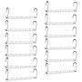 NUOCHEN 12 Pack Metal Magic Hangers,Space Saving Hangers Multifunctional Clothes Hangers Stainless Steel Magic Hanger Cascading Hanger Updated Hook Design Closet Organizer Hanger