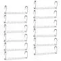 NUOCHEN 12 Pack Metal Magic Hangers,Space Saving Hangers Multifunctional Clothes Hangers Stainless Steel Magic Hanger Cascading Hanger Updated Hook Design Closet Organizer Hanger NUOCHEN 12 Pack Metal Magic Hangers,Space Saving Hangers Multifunctional Clothes Hangers Stainless Steel Magic Hanger Cascading Hanger Updated Hook Design Closet Organizer Hanger