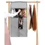 SLEEPING LAMB Garment Bag Organizer Storage with Clear PVC Windows Garment Rack Cover Well-Sealed Hanging Closet Cover for Suits Coats Jackets, Grey （Not Including Frame）