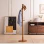 Y.H.Valuable Coat Racks Coat Stand Freestanding Wooden Coat Floor Hanger Clothes Hat Stand with Umbrella Holder Hanger Storage Rack Hooks Organiser Entryway Furniture (Color : Brown)